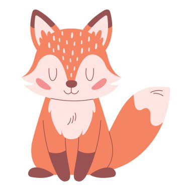 Şirin bir tilkiyle samimi bir sonbahar tasarımı. Kartlar, kağıt baskıları, web pankartları için tasarım