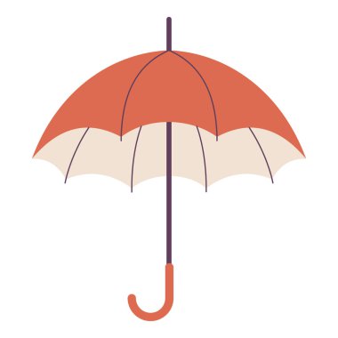 Sonbahar şemsiyesi, el çizimi. Vektör illüstrasyonu