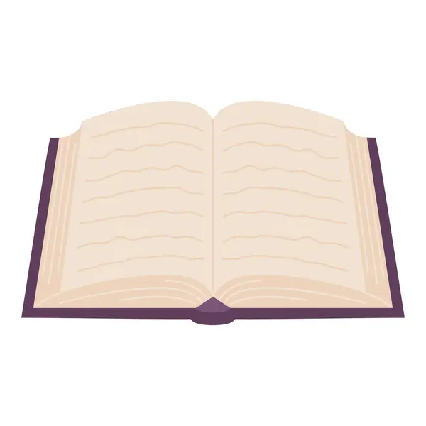 Açık kitap. El çizimi vektör illüstrasyonu