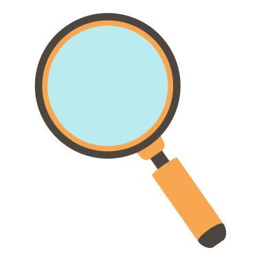 Büyüteç camı. Beyaz arka plan üzerinde vektör çizim