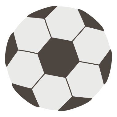 Futbol topu. Beyaz arkaplanda vektör illüstrasyonu