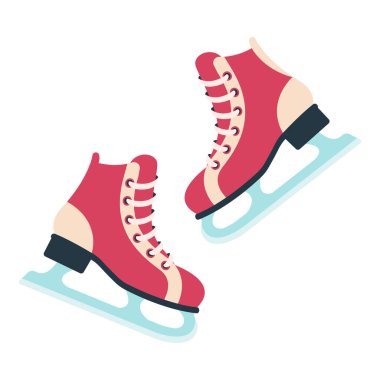 Beyaz arka planda el çizimi patenler