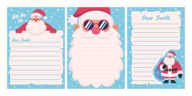 Noel Baba için Dilek Mekanı Resimli Noel Kartları Koleksiyonu