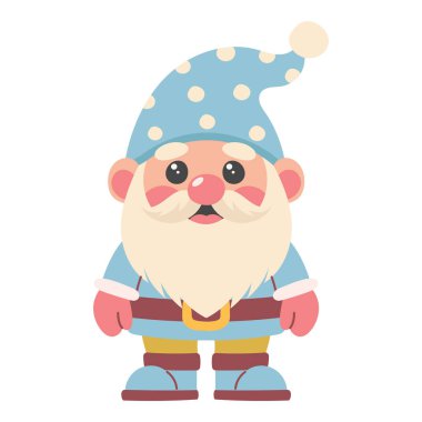 Bahçe sevimli cüce vektör çizimi