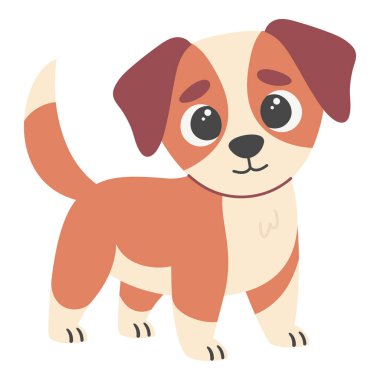 Cute dog, pet, hand drawn vector illustration clipart