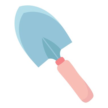 Bahçe küreği. Beyaz arkaplandaki araç