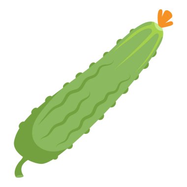 Beyaz Arkaplanda Salatalık Eli Çizimi