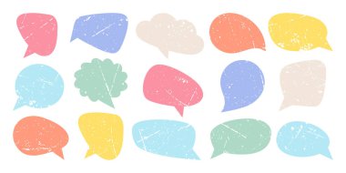 Beyaz üzerine izole edilmiş konuşma baloncukları