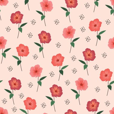 Zarif çiçekli, dikişsiz desen tasarımı. Estetik alaşımlı çiçek aranjmanı. Bir demet çiçeğin narin dokusu