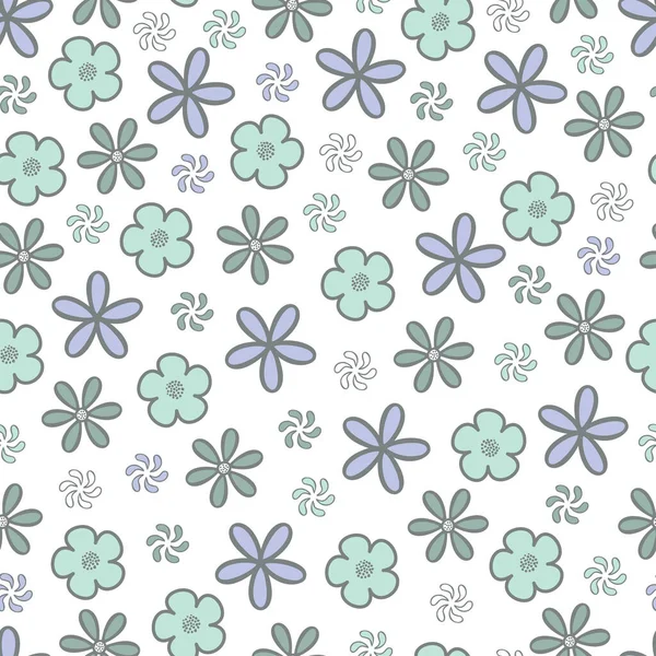 Motif Floral Surface Sans Couture Délicat Esthétique Imprimé Allover Arrangement — Image vectorielle