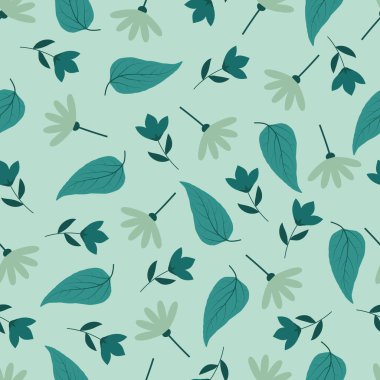 Çiçeksiz desenli fayanslar. Enfes bir skandal kır çiçekleri ve yapraklar. Estetik yaprak sürekli yüzey deseni tasarımı