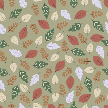 Çiçeksiz yüzey desenleri. Yapraklardan oluşan zarif bir yaprak dizilimi. Yeşillik desenli arkaplan