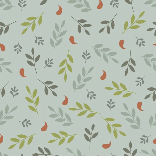 Zartes Florales Nahtloses Muster Aus Kunstvoll Verzierten Blättern Exquisite Laub — Stockvektor