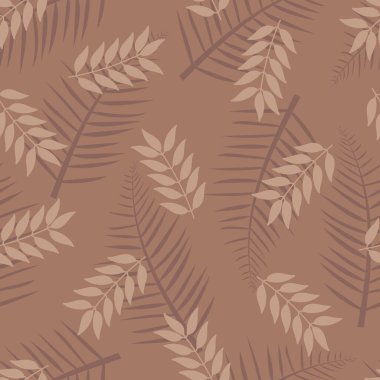 Çiçeksiz desen. Allover Tropikal Yaprak Yüzey Tasarımı Tek Renkli Areka Palmiye Yaprakları