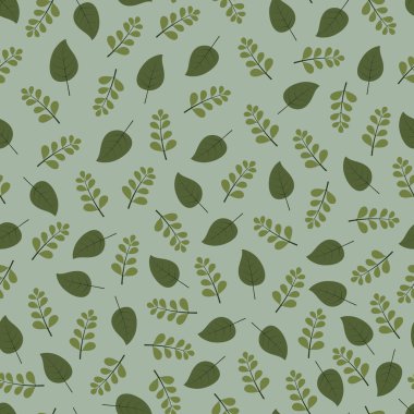 Çiçeksiz desen. Dalların ve yaprakların yaprak ve yaprak desenleri