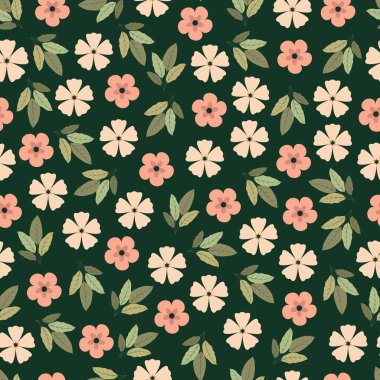 Çiçeksiz desen. İskandinav çiçeklerinin ve yapraklarının yüzey dizaynı