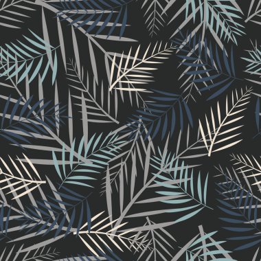 Çiçeksiz desen. Tropikal areca palmiye yapraklarının yaprak desenleri