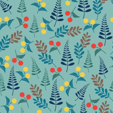 Dalların ve böğürtlenlerin çiçeksiz yüzey dizaynı