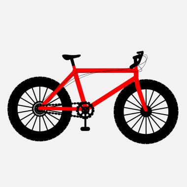 Beyaz arkaplanda bisiklet simgesi