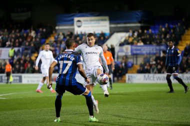 Tranmere Rovers 'ın 7 numaralı oyuncusu Kieron Morris, 25 Ekim 202' de İngiltere, Birkenhead 'deki Prenton Park' ta oynanan 2.
