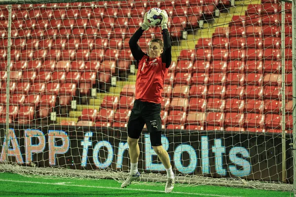 Jack Walton Barnsley Pre Game Warm Sky Bet League Match — Stock Photo, Image