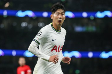 Tottenham Hotspur 'dan Son Heung-Min # 7 UEFA Şampiyonlar Ligi maçında Tottenham Hotspur' a karşı Sporting Lisbon Tottenham Hotspur Stadyumu, Londra, 26 Ekim 202