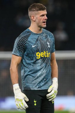 Fraser Forster # 20 of Tottenham Hotspur UEFA Şampiyonlar Ligi maçında Tottenham Hotspur 'a karşı Sporting Lisbon Tottenham Hotspur Stadyumu, Londra, 26 Ekim 202