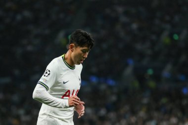 Tottenham Hotspur 'dan Son Heung-Min # 7 UEFA Şampiyonlar Ligi maçında Tottenham Hotspur' a karşı Sporting Lisbon Tottenham Hotspur Stadyumu, Londra, 26 Ekim 202