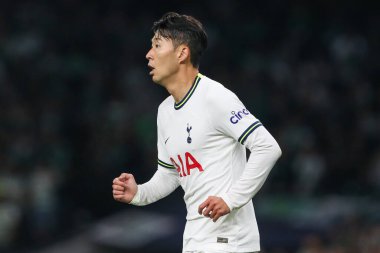 Tottenham Hotspur 'dan Son Heung-Min # 7 UEFA Şampiyonlar Ligi maçında Tottenham Hotspur' a karşı Sporting Lisbon Tottenham Hotspur Stadyumu, Londra, 26 Ekim 202