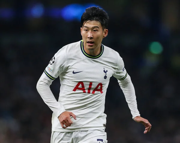 Son Heung Min Tottenham Hotspur Durante Jogo Liga Dos Campeões — Fotografia de Stock