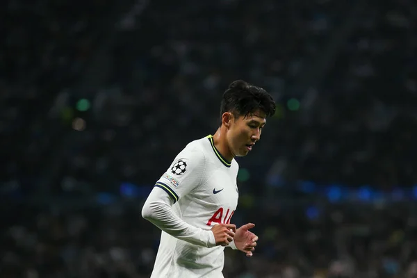 Son Heung Min Dari Tottenham Hotspur Selama Pertandingan Liga Champions — Stok Foto
