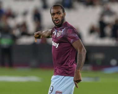 UEFA Avrupa Konferans Ligi karşılaşması öncesinde West Ham United - Londra Stadyumu, Londra, İngiltere, 27 Ekim 202 'de oynanan karşılaşma öncesi West Ham United 9.