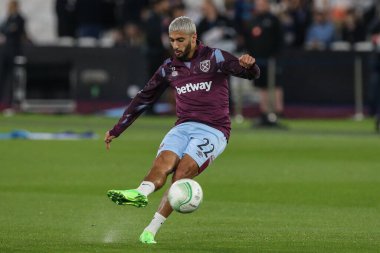 UEFA Avrupa Konferans Ligi karşılaşması öncesi West Ham United ile Londra Stadyumu, Londra, İngiltere 'de oynanan 27 Ekim 2022 tarihli Silkeborg maçından önce West Ham United' ın 22.