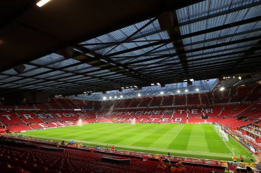 UEFA Avrupa Ligi maçından önce Old Traford Stadyumu 'nun genel görünümü Manchester United' a karşı Şerif Tiraspol 27 Ekim 202 Old Trafford, Manchester, İngiltere 'de