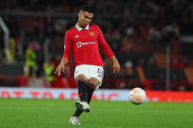 UEFA Avrupa Ligi maçı sırasında Casemiro Manchester United, Manchester United ve Tiraspol 'e karşı Old Trafford, Manchester, Birleşik Krallık, 27 Ekim 202