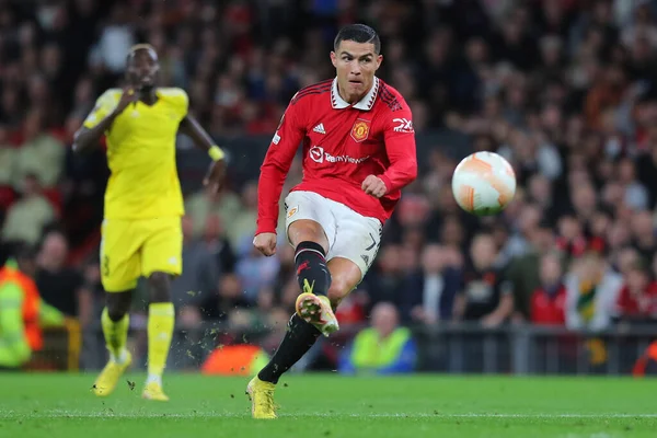 Cristiano Ronaldo Während Des Uefa Europa League Spiels Manchester United — Stockfoto