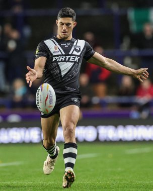 Yeni Zelandalı Dylan Brown, Rugby Ligi Dünya Kupası 2021 C Grubu maçında New Zealand 'a karşı İrlanda Headingley Stadyumu, Leeds, Birleşik Krallık, 28 Ekim 202