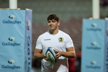 Wasps 'tan Exeter Chiefs' e yeni katılan Dan Frost, 28 Ekim 202 'de Kingsholm Stadyumu' nda Gallagher Premiership maçından önce Gloucester vs Exeter Chiefs 'e karşı.