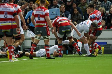 Exeter Chiefs 'ten Jack Maunder 28 Ekim 202' de Kingsholm Stadyumu 'nda oynanan Gallagher Premiership maçında Gloucester vs Exeter Chiefs maçında gol attı.