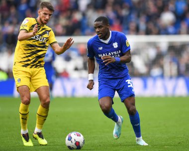 Cardiff City 'den Niels Nkounkou # 37, Cardiff City maçında Cardiff City - Rotherham United, Cardiff City Stadyumu, 29 Ekim 202