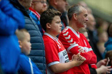 Middlesborough taraftarları 29 Ekim 202 'de İngiltere' nin Deepdale kentinde Preston North End ile Middlesbrough arasındaki Sky Bet Şampiyonası maçını izliyorlar.