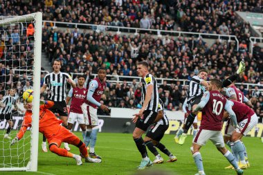 Newcastle 'dan Callum Wilson # 9 Premier League maçı Newcastle United ile Aston Villa maçında 29 Ekim 202' de St.James 's Park, Newcastle' da 3-0 yenildi.