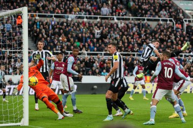 Newcastle 'dan Callum Wilson # 9 Premier League maçı Newcastle United ile Aston Villa maçında 29 Ekim 202' de St.James 's Park, Newcastle' da 3-0 yenildi.