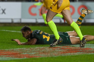 Avustralyalı Cameron Murray, 29 Ekim 202 'de İngiltere' nin St Helens kentinde oynanan 2021 Dünya Rugby Ligi karşılaşmasında Avustralya ile İtalya arasında oynanan karşılaşmaya hak kazandı.