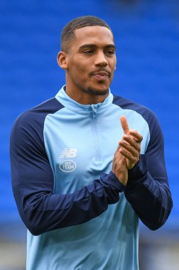 Cardiff City 'den Andy Rinomhota # 35, maç öncesi ısınma maçı sırasında Cardiff City - Rotherham United, Cardiff City Stadyumu, Birleşik Krallık, 29 Ekim 202
