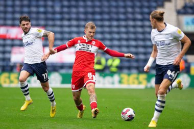 Gökyüzü İddia Şampiyonası 'nda Preston North End, Middlesbrough' a karşı Deepdale, Preston, Birleşik Krallık 'ta 29 Ekim 202