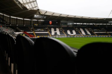 MKM stadyumunun genel iç manzarası, Hull City 'nin stadyumu Hull Bet Şampiyonası maçında Hull City, Blackburn Rovers' a karşı, MKM Stadyumu, Hull, Birleşik Krallık, 29 Ekim 202