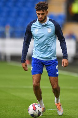 Cardiff City 'den Hion Etete # 9, Cardiff City maçı sırasında Cardiff City - Rotherham United, Cardiff City Stadyumu, 29 Ekim 202