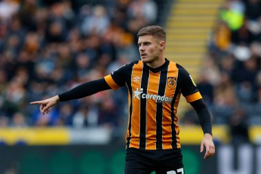 Hull City 'den Regan Slater 29 Ekim 202' de Hull City 'nin MKM Stadyumu' nda Blackburn Rovers 'a karşı oynadığı Sky Bet Şampiyonası maçında 27.