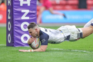 İngiltere 'den George Williams, İngiltere' nin 29 Ekim 202 'de Bramall Lane, Sheffield, İngiltere' de oynadığı Rugby Ligi Dünya Kupası 2021 karşılaşmasında sahaya çıkıyor.